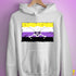 Nonbinary Pride Pirate Flag Hoodie - White